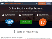 Tablet Screenshot of newjersey.foodhandlerclasses.com