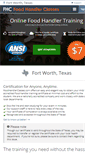 Mobile Screenshot of fortworthtx.foodhandlerclasses.com