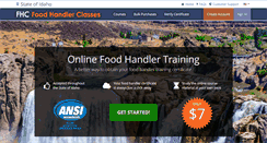 Desktop Screenshot of idaho.foodhandlerclasses.com