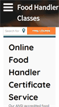 Mobile Screenshot of foodhandlerclasses.com