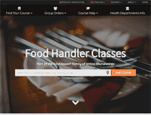 Tablet Screenshot of foodhandlerclasses.com