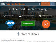 Tablet Screenshot of illinois.foodhandlerclasses.com