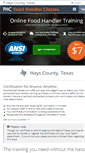 Mobile Screenshot of hayscotx.foodhandlerclasses.com