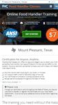 Mobile Screenshot of mountpleasanttx.foodhandlerclasses.com